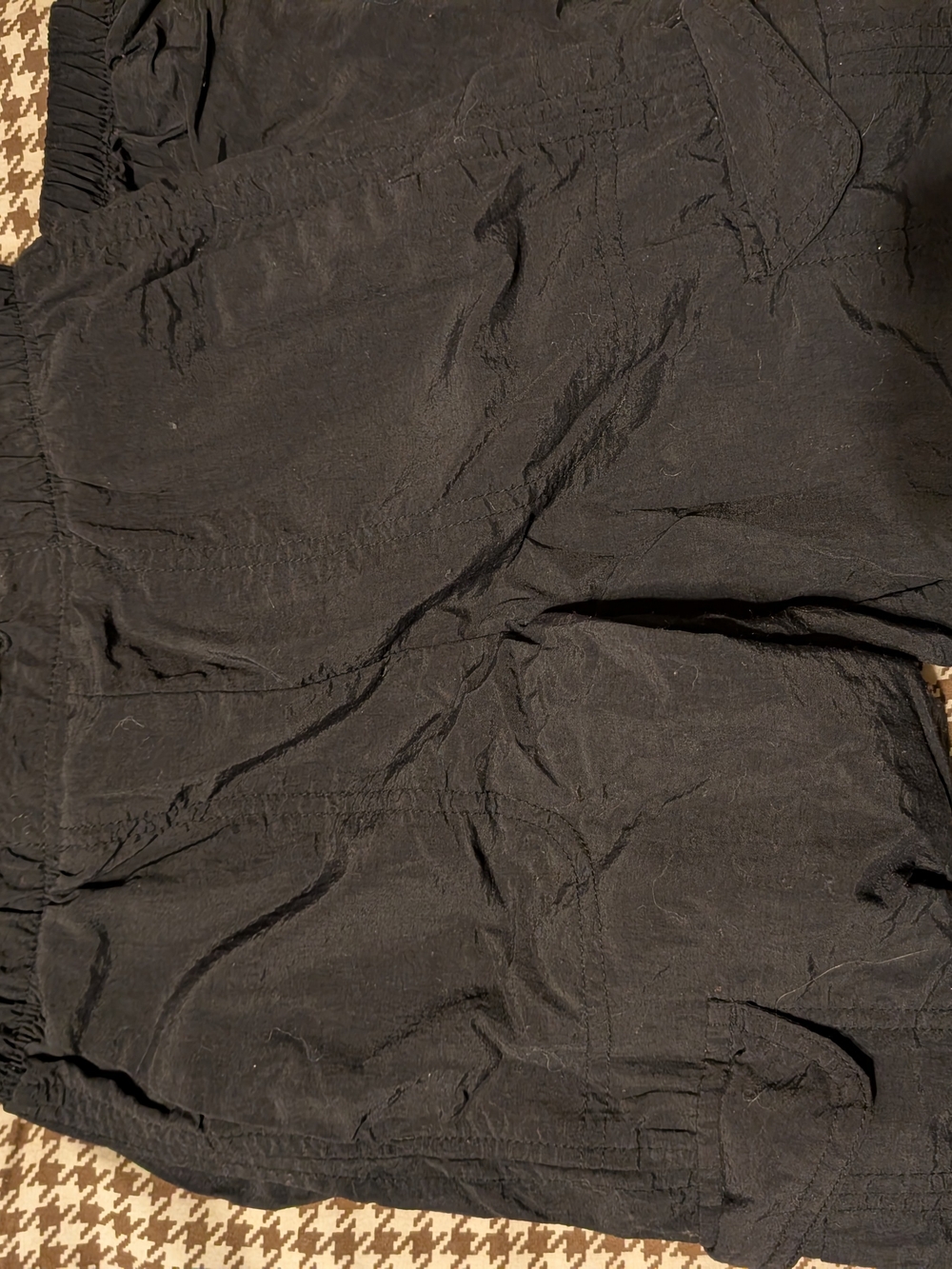 Girls Black Casual Elastic-Waist Shorts